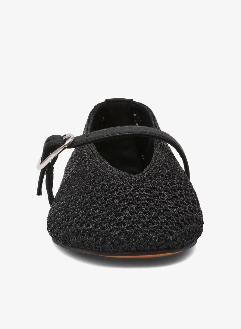 STEVE MADDEN Metallic Woven Ballerinas